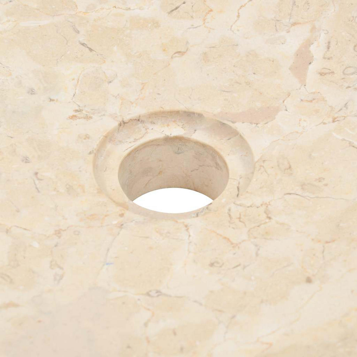 WASCHBECKEN 40/12 Cm Marmor Creme - Creme, Stein (40/12/40cm) - vidaXL