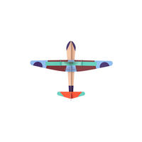 WANDDEKO Leuchts Papierflieg 15/63.5 cm - Multicolor, Wellpappe (15/63.5/86cm) - KUNSTLOFT