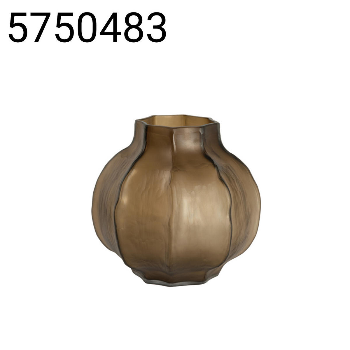 VASE Tejeda - Braun - 32.5/32.5/32 cm - Braun, Glas (32cm) - Light & Living