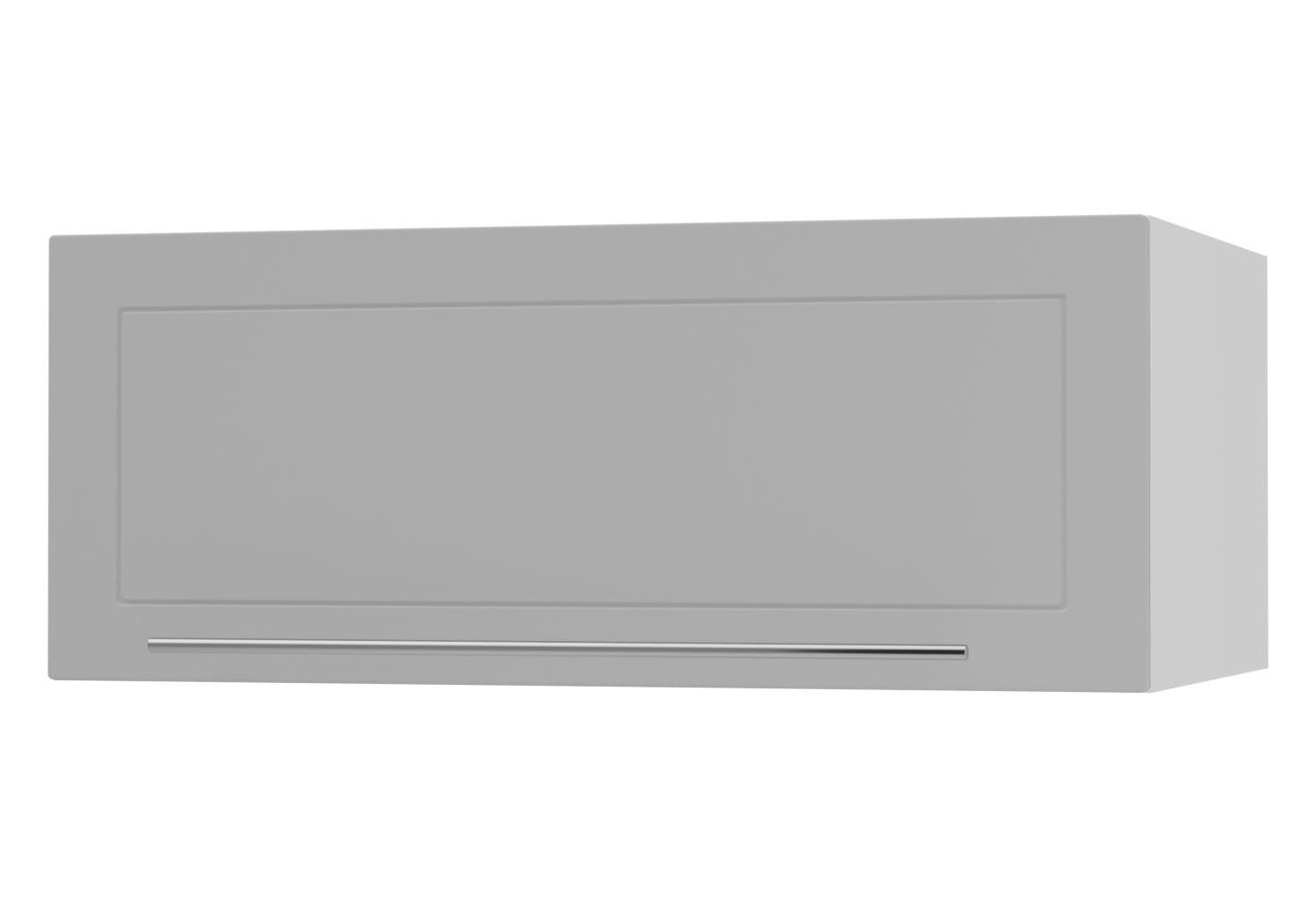 KLAPPHÄNGESCHRANK Kvantum W6B/90 Dust Grey Matt / Weiß Matt 90 / 59 / 36cm - Weiß/Grau, Holz/Holzwerkstoff (90/36/59cm) - Feldmann-Wohnen