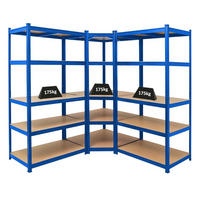 ECKREGAL Ragnar 2er-Set mit Schwerlastregal Taurus 180x180x60 cm Fachlast 175 kg Blau - Blau, Metall (90/180/60cm) - PROREGAL