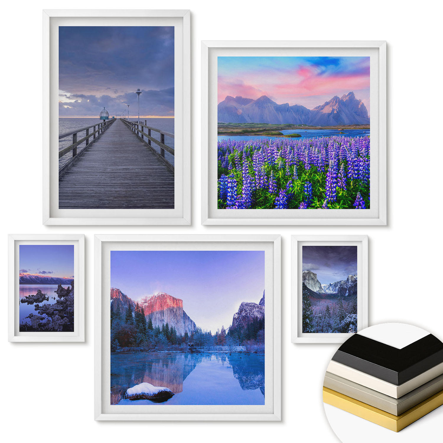 ArtPrintCave Wandbilder Weiß 40x60 cm