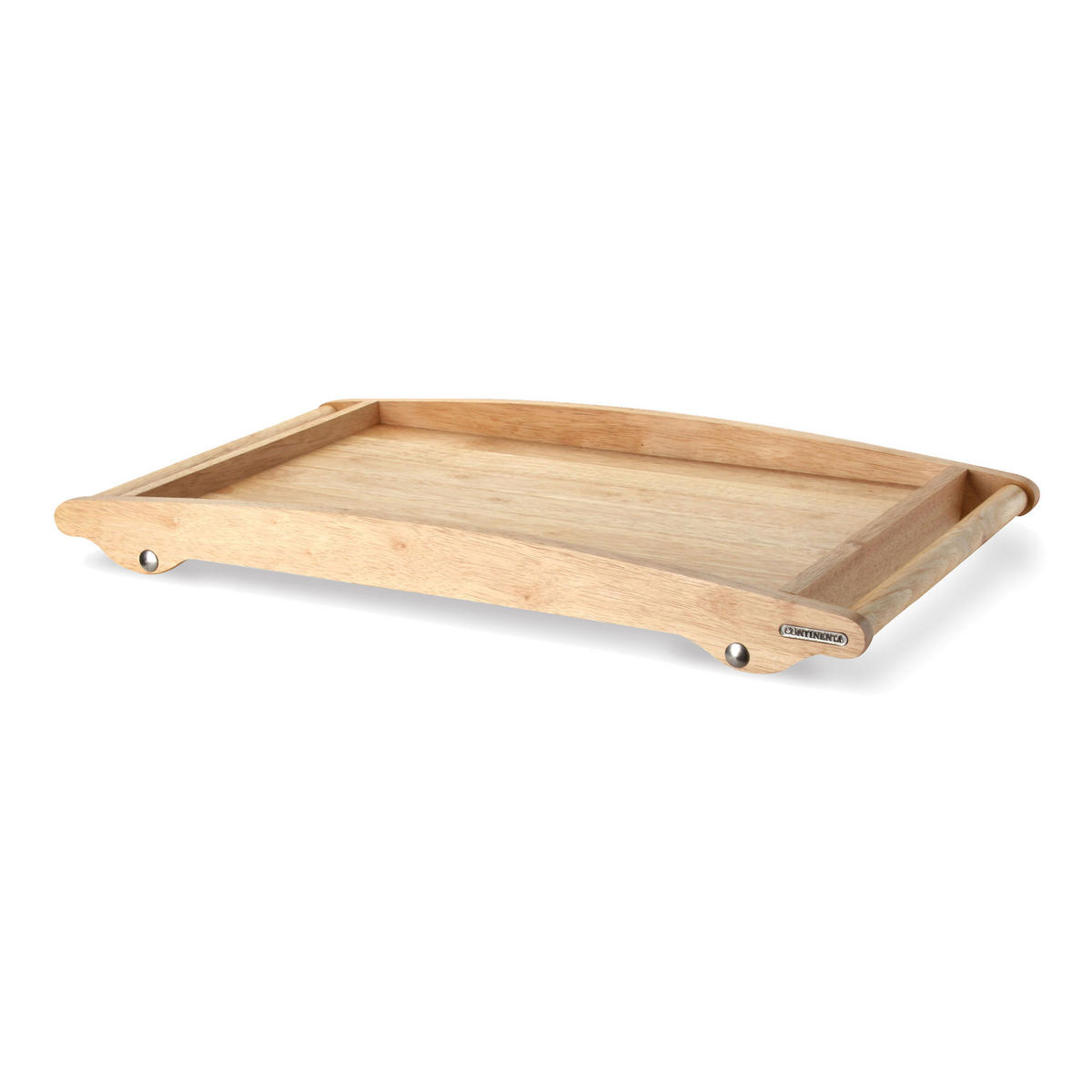 BETTTABLETT, Gummibaumholz, 61 x 35 cm - Braun, Holz (61/3/35cm) - Continenta