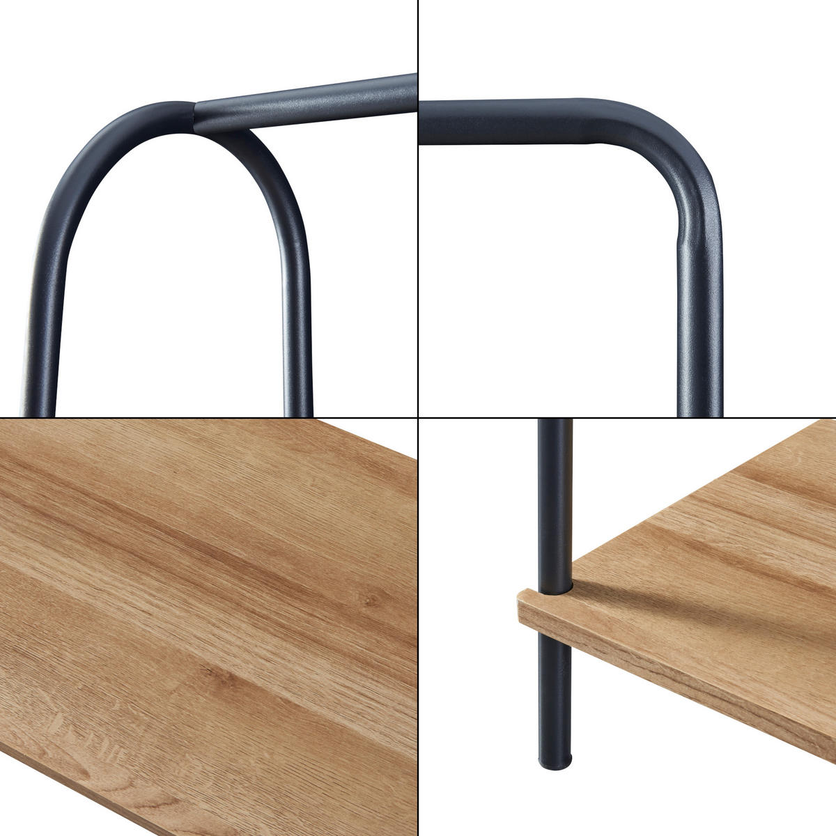 GARDEROBENSTÄNDER Ørbæk - Schwarz, Metall (100/144/35cm) - [en.casa]