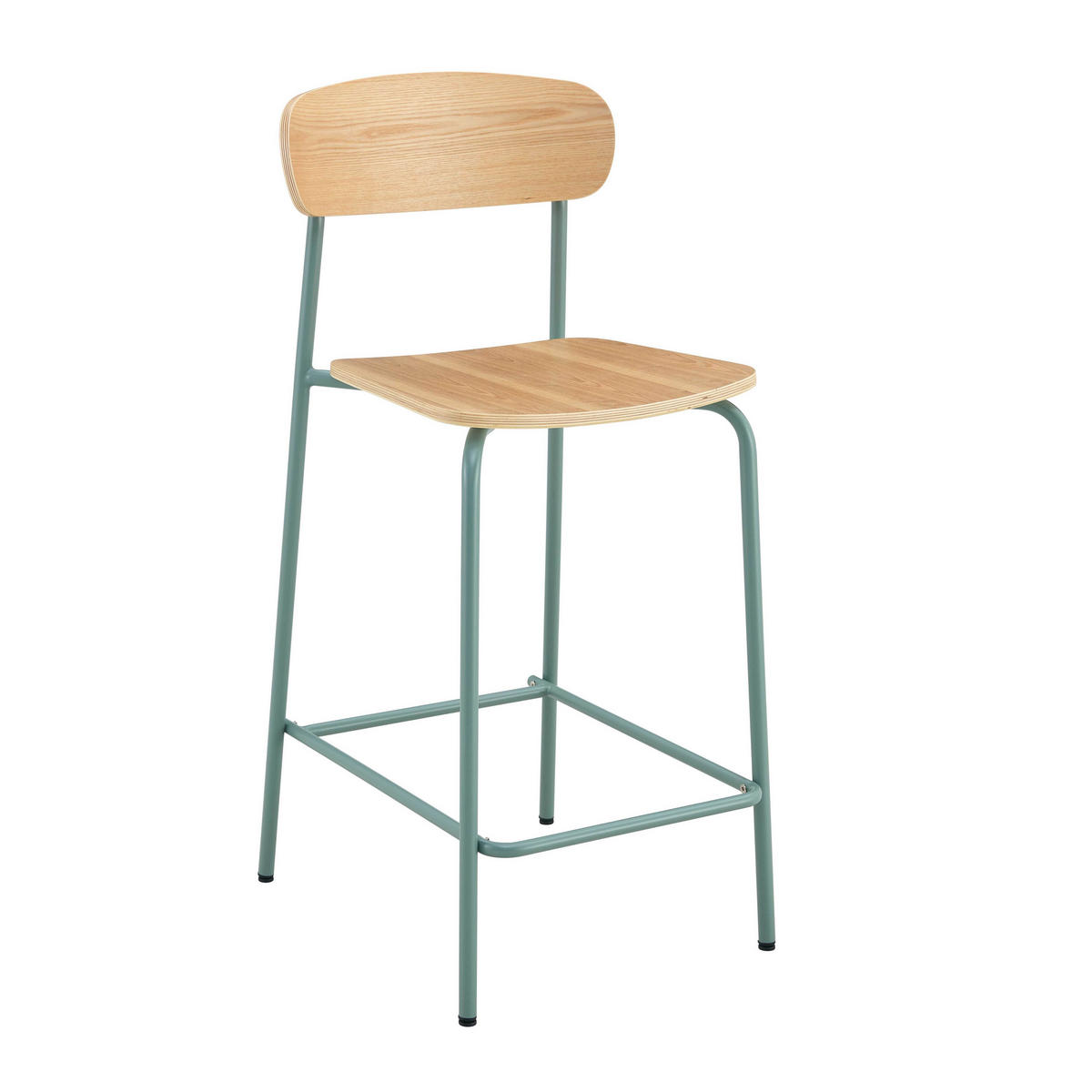 BARSTUHL 2-tlg., Hellblau - Blau, Metall (42/96/50cm) - Oviala