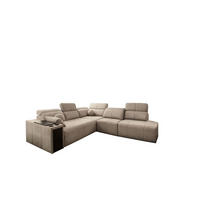 ECKSOFA Mindy IX Mit Schlaffunktion, Verstellbarer Rückenlehne Stoff Verita KaltesBeige Rechts - Creme, Holz (300/288cm) - Kaiser Möbel