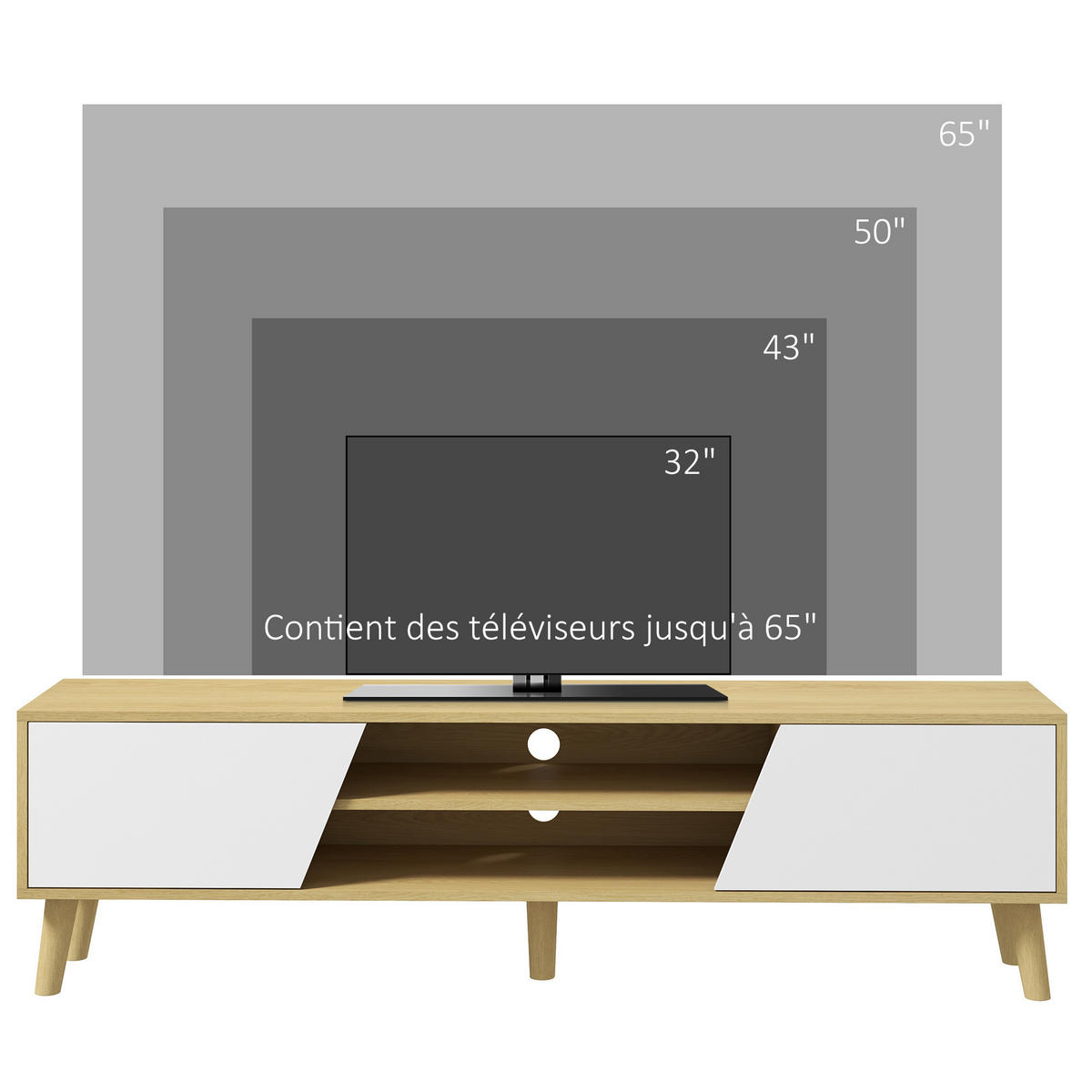 TV-MÖBEL Braun 1 Stück - Braun, Holzwerkstoff (150/42/30cm) - GiPP