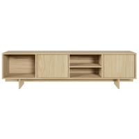 TV-STOLEK Sanva Olejovaný dub 200 cm - barva dubu, kompozitní dřevo (200/55/35cm) - Selsey