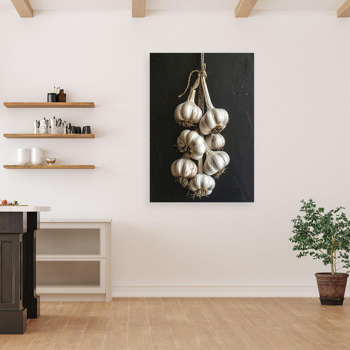 LEINWANDBILD Essen & Trinken 80x120cm - Weiß, Textil (80/120cm) - Feeby