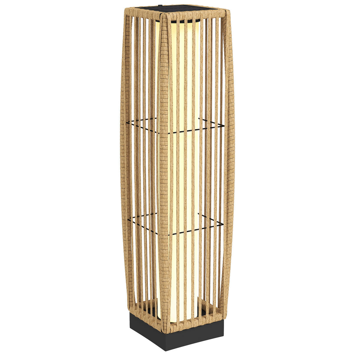 SOLARLEUCHTE IP44 Sandfarbend - Sandfarben, Kunststoff (19/19/68cm) - Outsunny