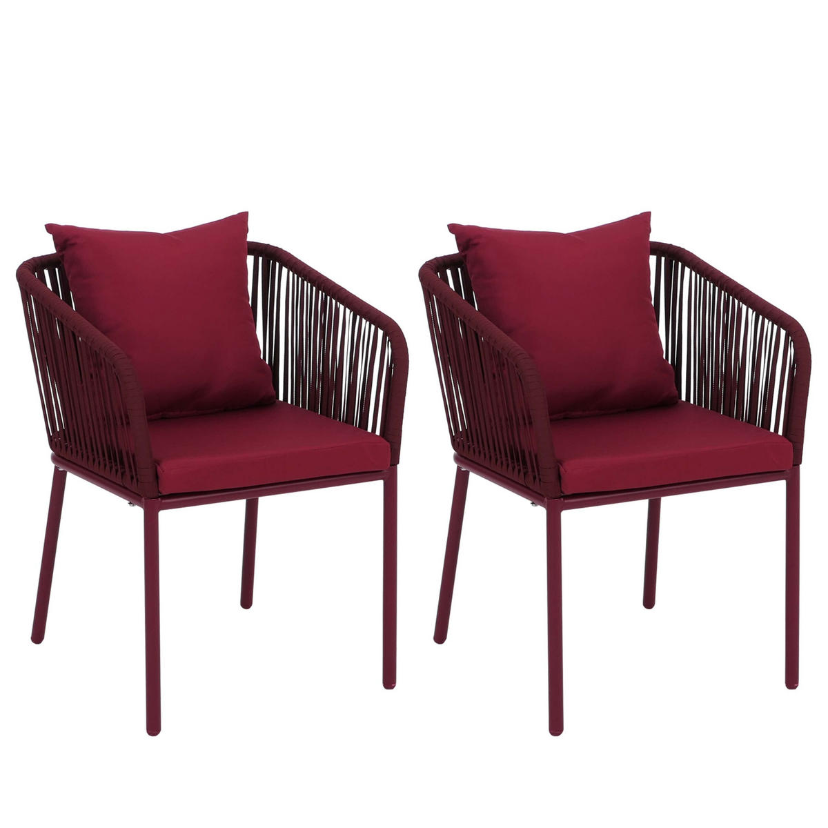 ZÁHRADNÁ STOLIČKA Bordeaux - bordová, textil (55/75/55cm) - MCW