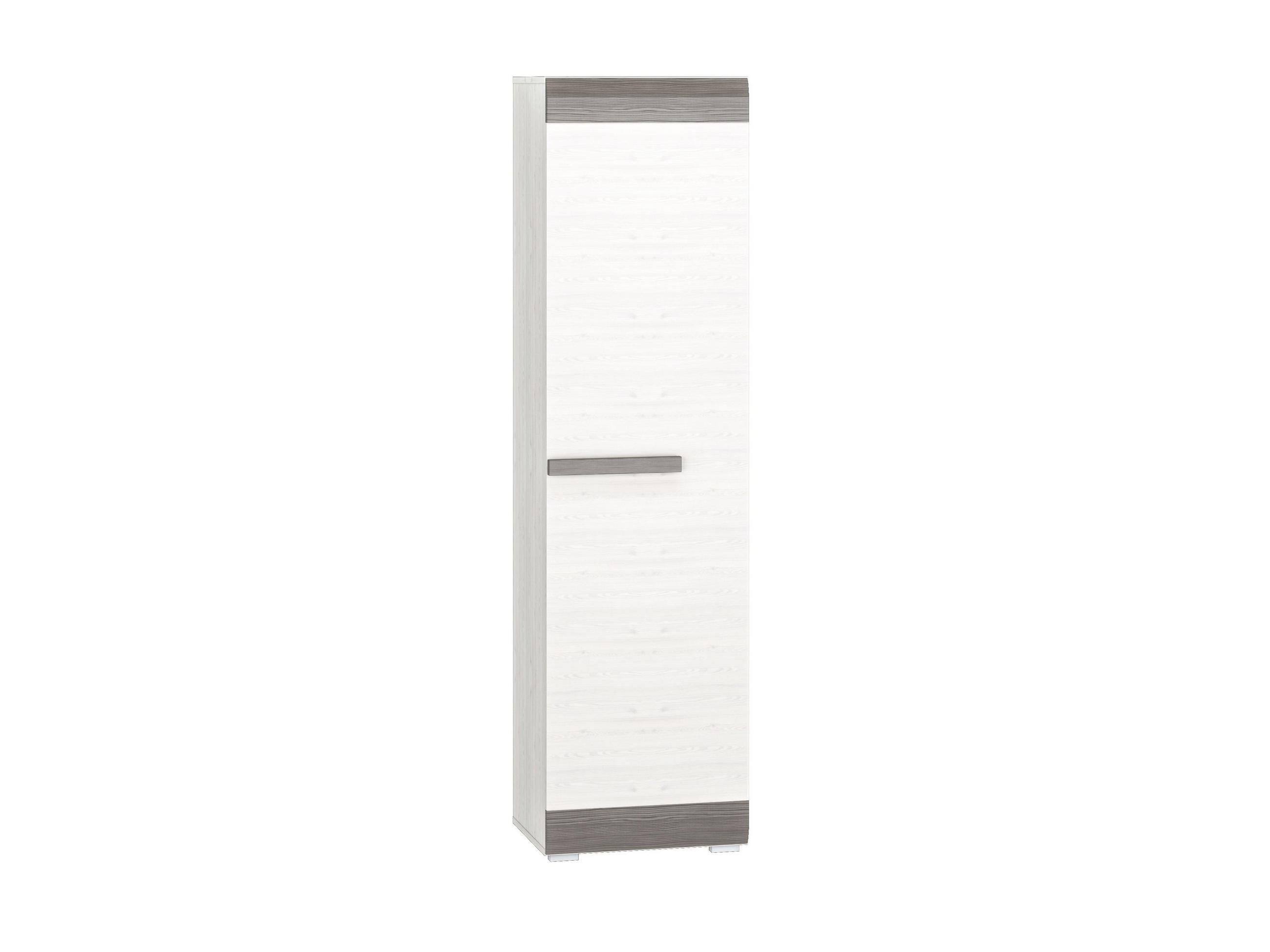 STAURAUMSCHRANK Blanco Pinie weiß / grau 55 / 42 / 202cm - Weiß, Holz/Holzwerkstoff (55/202/42cm) - Feldmann-Wohnen