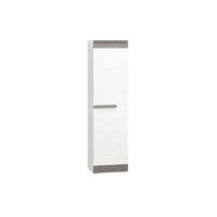 STAURAUMSCHRANK Blanco Pinie weiß / grau 55 / 42 / 202cm - Weiß, Holz/Holzwerkstoff (55/202/42cm) - Feldmann-Wohnen