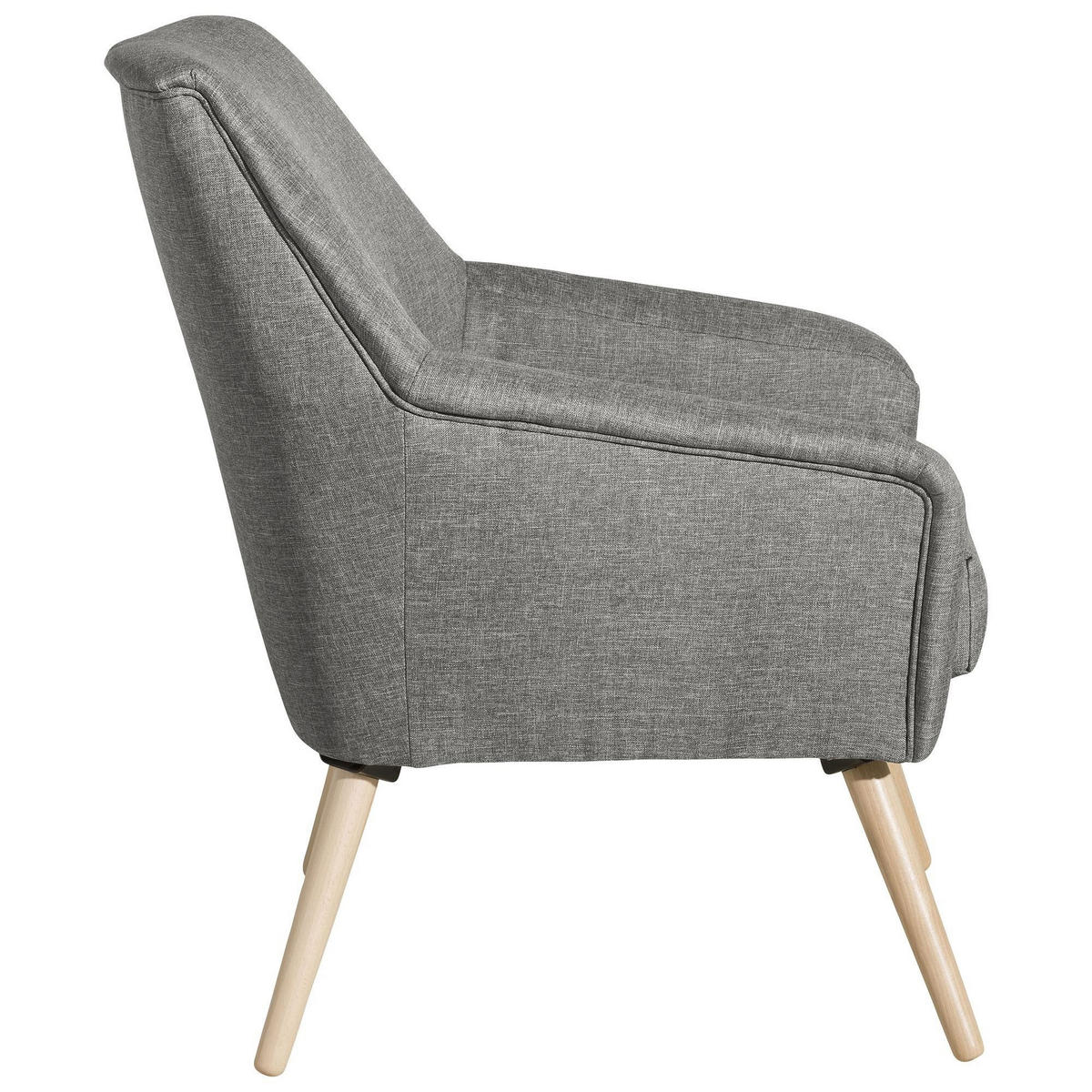 SESSEL Kachka Bezug Flachgewebe Buche natur / hellgrau - Grau, Kunststoff (67/81/71cm) - 58aufmkessel