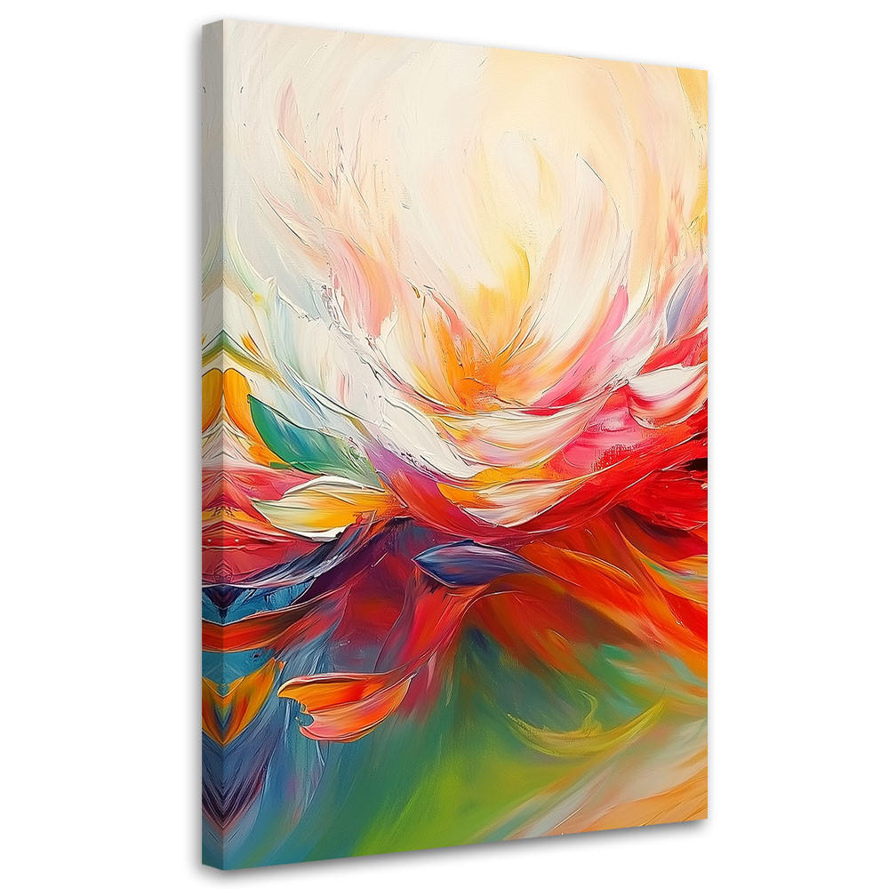 LEINWANDBILD Abstraktion des Farbausdrucks 40x60cm - Multicolor, Textil (40/60cm) - Feeby