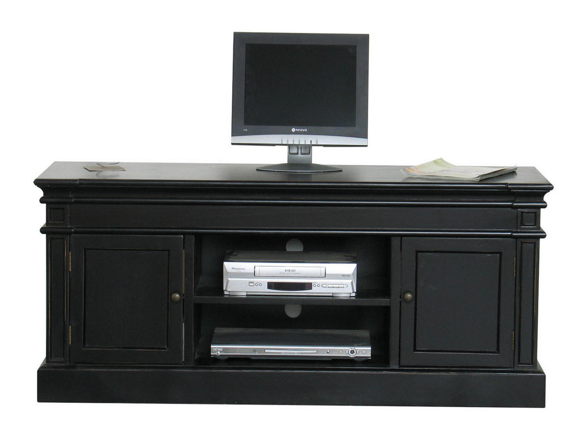 TV-ELEMENT Schwarz - Schwarz, Holzwerkstoff (137/60/45cm) - ebuy24