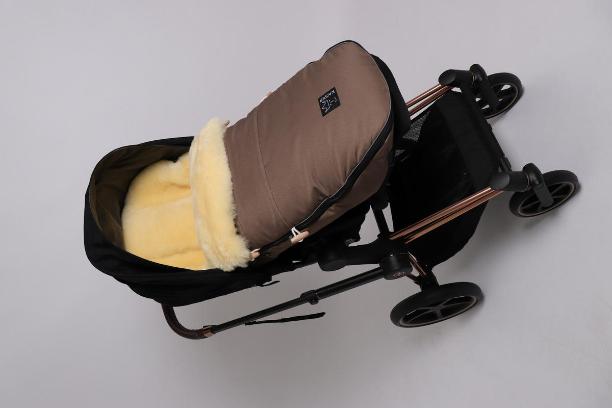 LAMMFELL-FUSSSACK Love the Nature, caribou - Braun, Fell (44/95cm) - Kaiserbaby