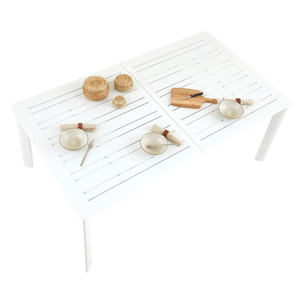 GARTENTISCH VERANO - Weiß, Metall (103/180/75cm) - IDIMEX