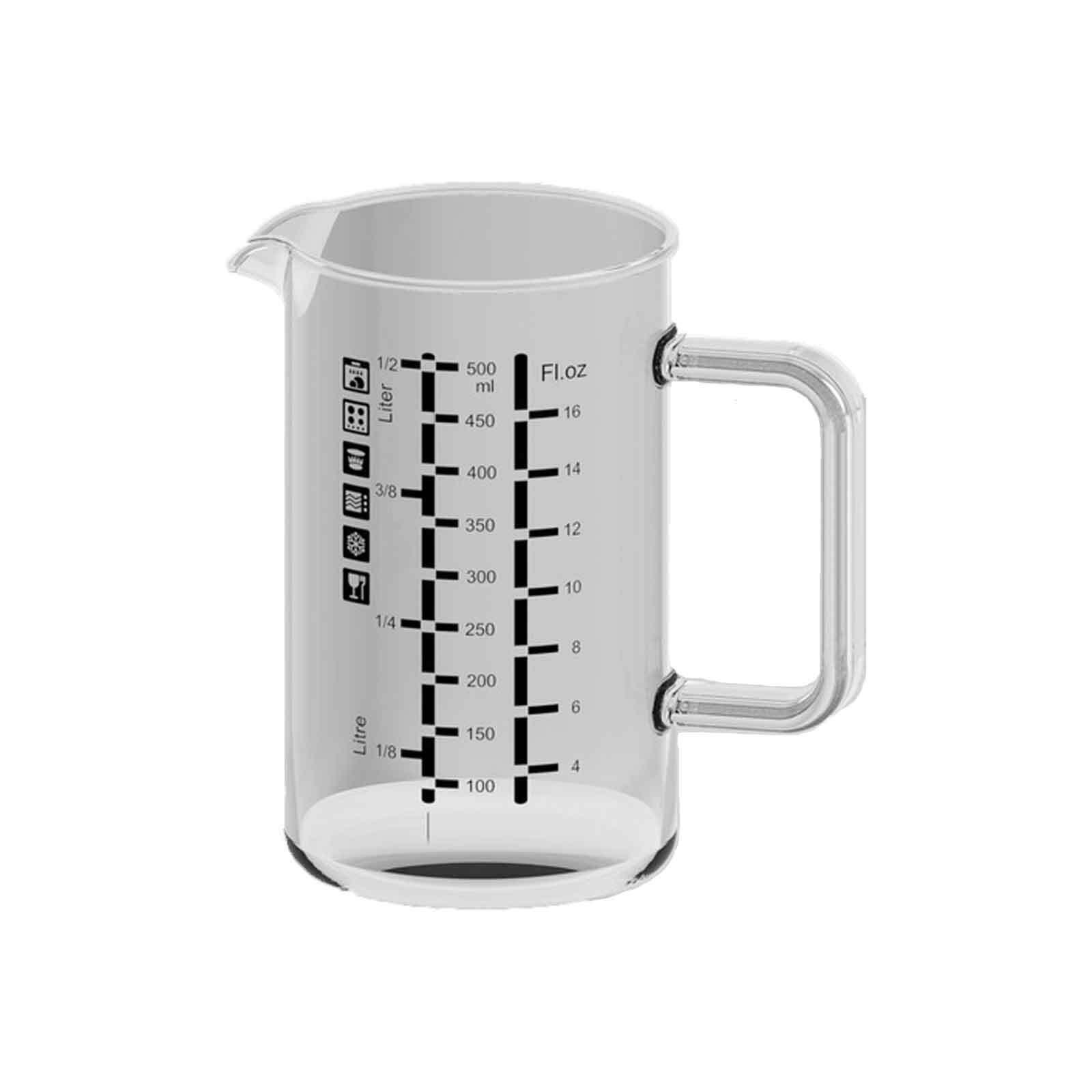 MESSBECHER mit Henkel transparent 500 ml - Transparent, Glas (0.5L) - SIMAX