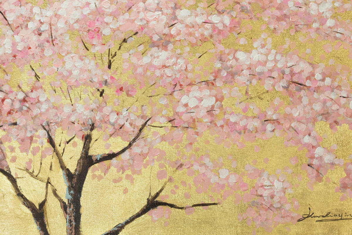 ÖLGEMÄLDE 120/60 cm - Pink/Braun, Holz/Textil (1.88/60cm) - KUNSTLOFT