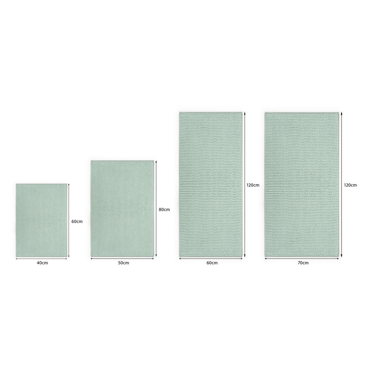 BADEMATTE Hochflor Chenille, 70x120 cm, Mintgrün - Mintgrün, Textil (70/120cm) - Blumtal