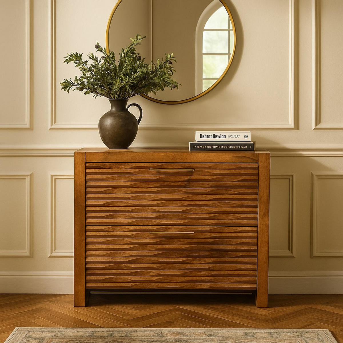 LAVICA s povrchovou úpravou Amber Oak, úložný priestor na topánky, svetlohnedá - svetlohnedá, kov/drevo (90/73/35cm) - Artisan Furniture