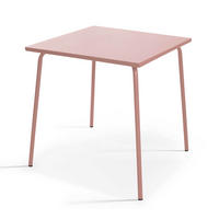GARTENTISCH, Rosa - Pink, Metall (70/70/72cm) - Oviala