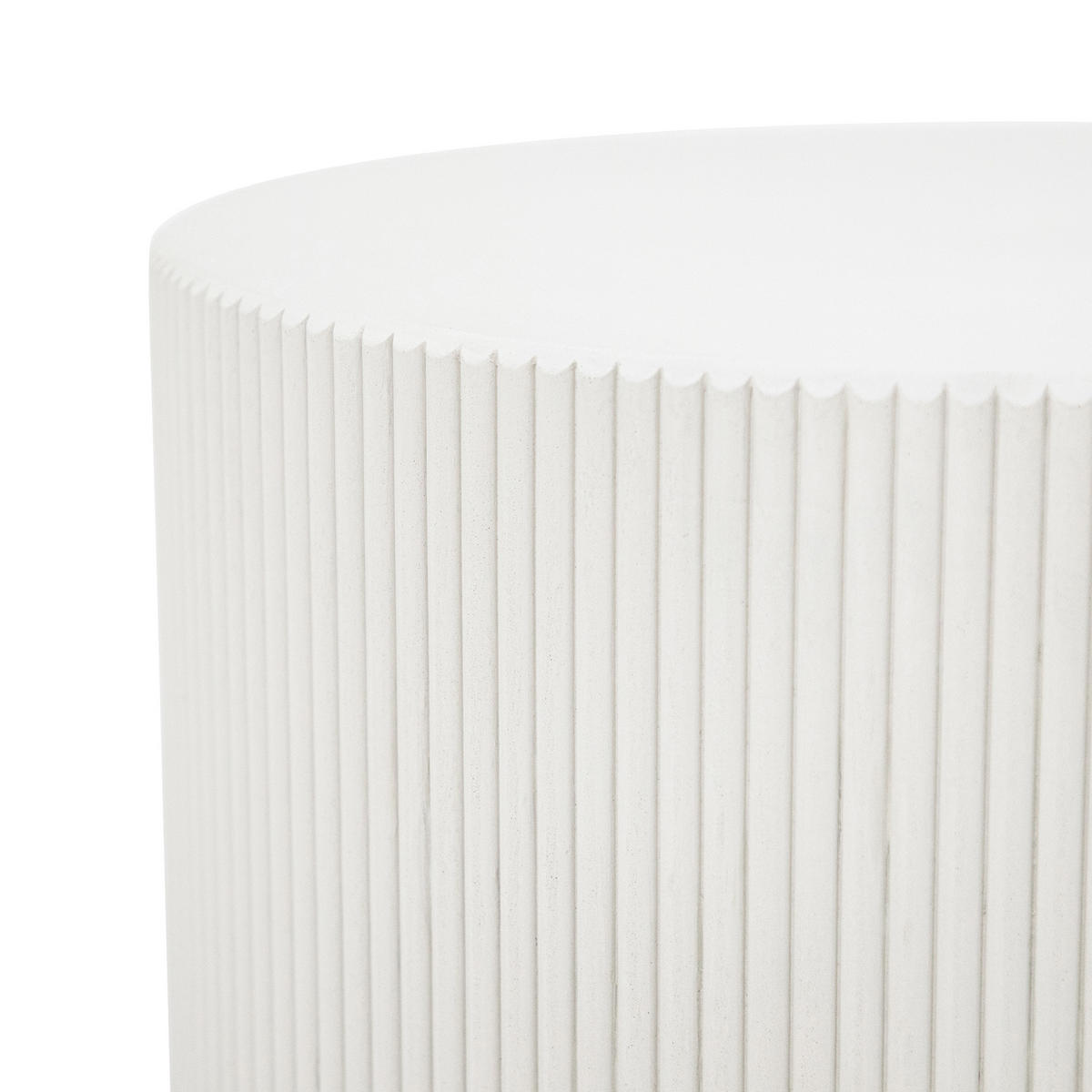 COUCHTISCH AUCKLAND Rund Klein aus Beton 50 x 50 x 35 cm - Creme, Naturmaterialien (50/50/35cm) - Elementi
