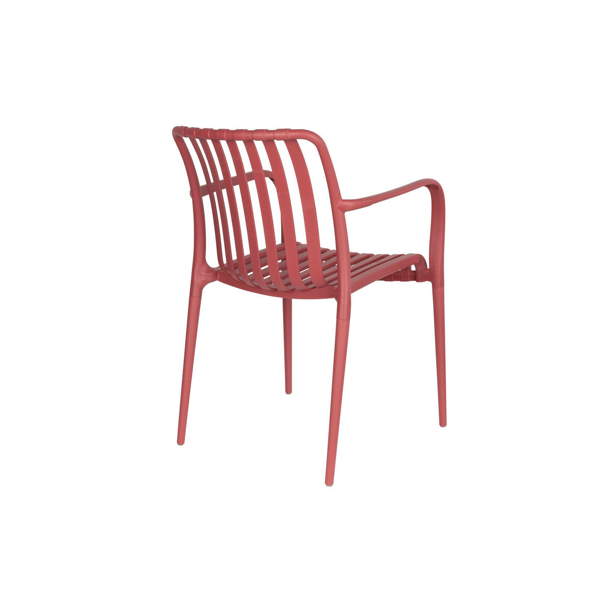 GARTENSTUHL Amae Rot - 4 er Set - Rot, Kunststoff (53/80.5/57cm) - Housecraft Living