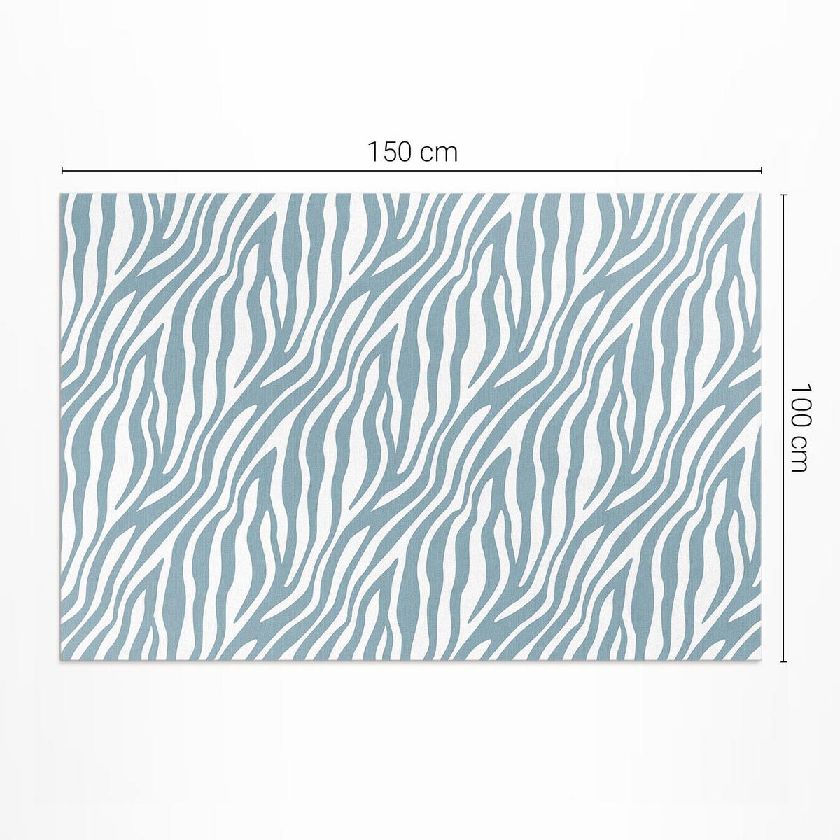 TEPPICH 100x150 cm Abstrakte Boho-Wellen in Pastellblau - Blau, Kunststoff (100/150cm) - Wallfluent