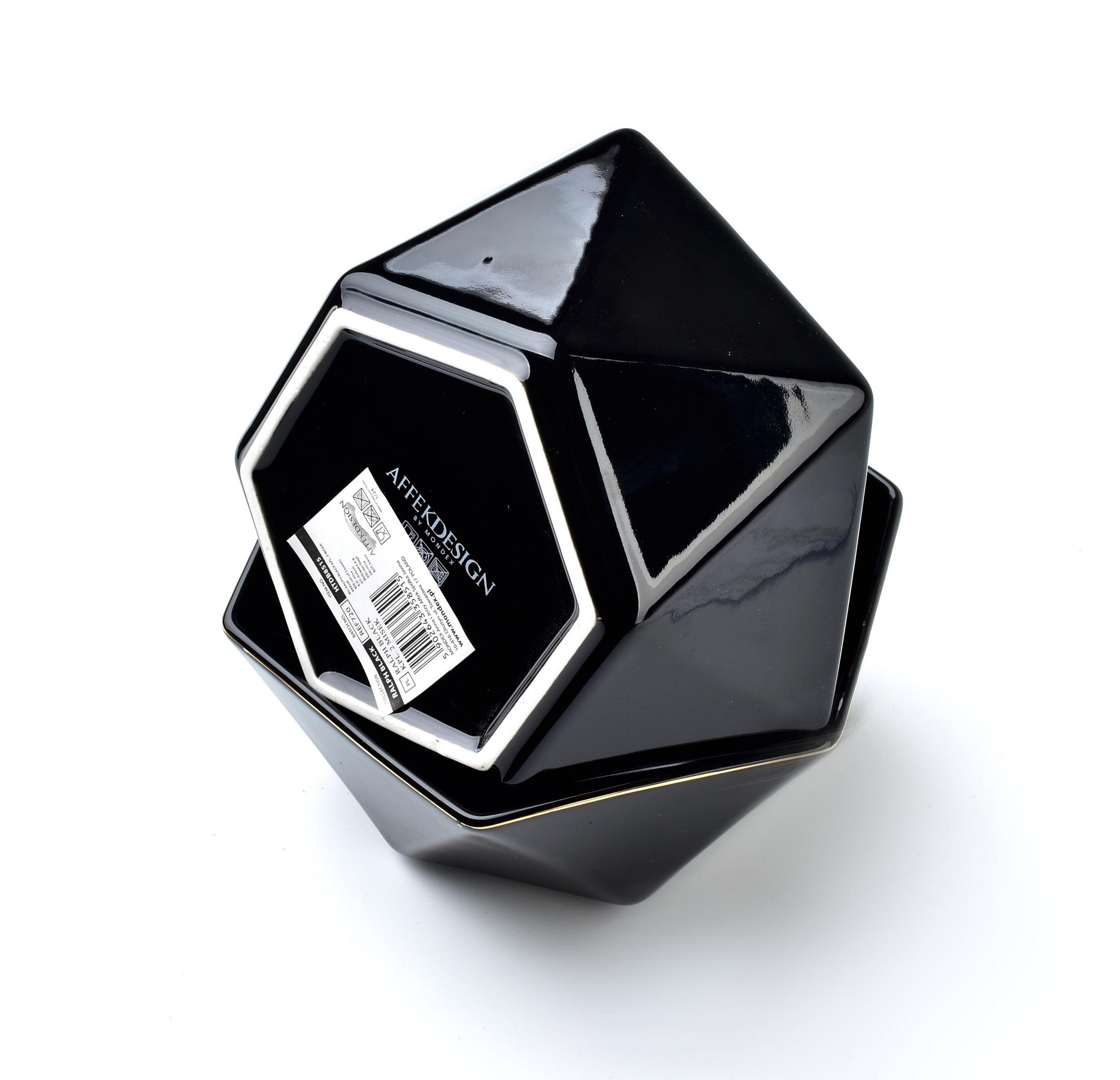 SCHALE Ralph Schwarz 15.5/17/7 cm Keramik - Schwarz, Keramik (15.5cm) - Mondex