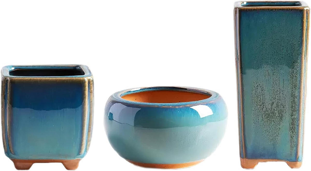 VASE 5,5 x 5,5 x 12,5 cm Keramik - Blau, Keramik (6cm) - LIBRATON