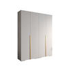 DREHTÜRENSCHRANK 236.7/200/47 4-türig - Goldfarben/Weiß, Holz/Metall (200/236.7/47cm) - MÖBEL KRYSPOL
