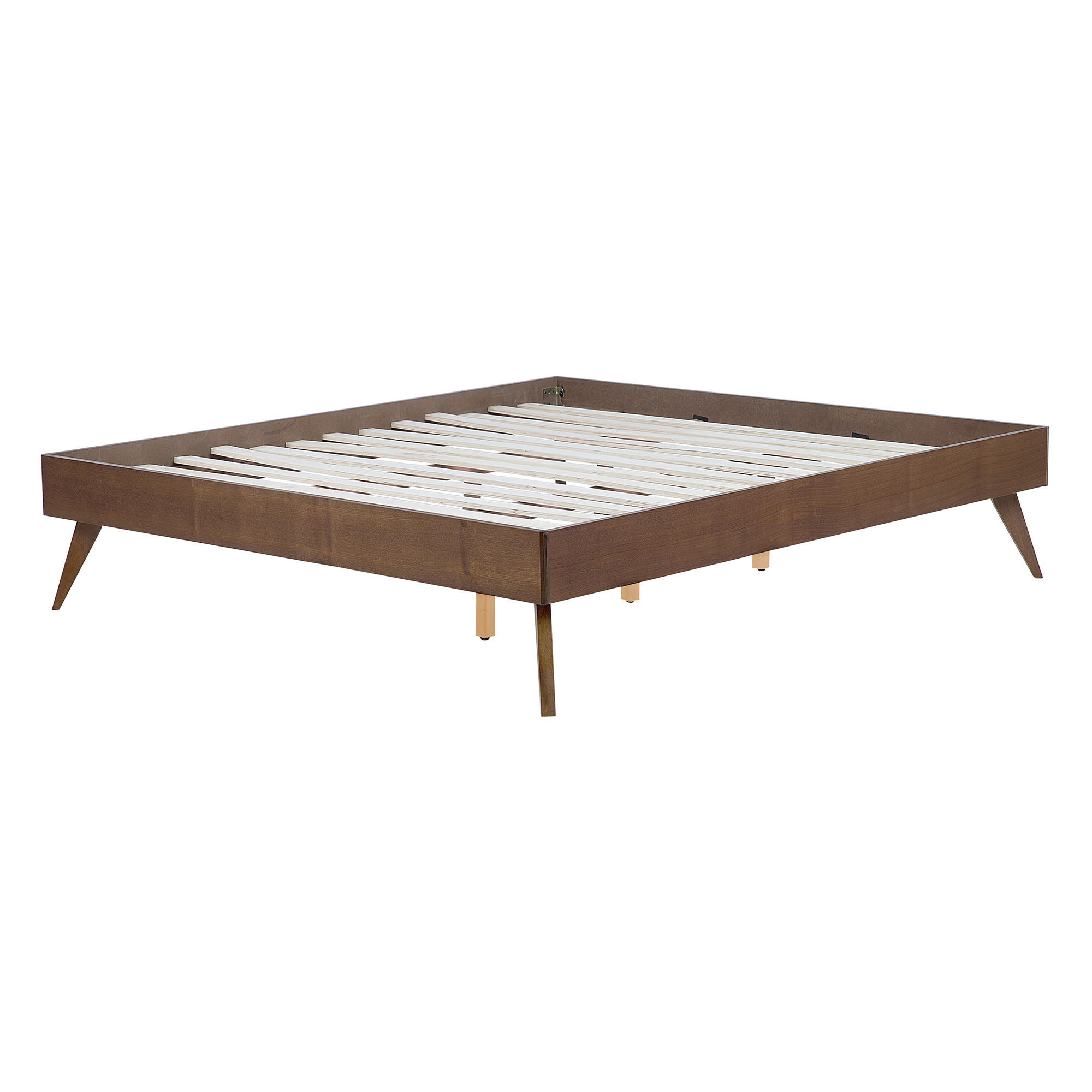 BETT 140/200cm Dunkler Holzfarbton Berric - Dunkelbraun, Holzwerkstoff (140/200cm) - Beliani