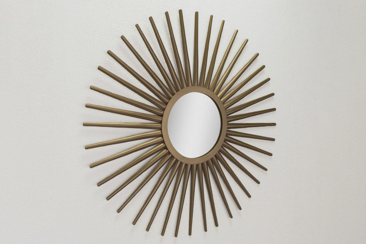 WANDSPIEGEL Gold 92/92 cm - Goldfarben, Metall (7.1/92/3cm) - KUNSTLOFT