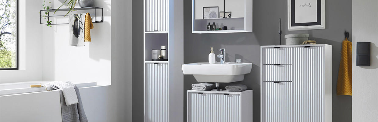 Badezimmer Schrank Weiß