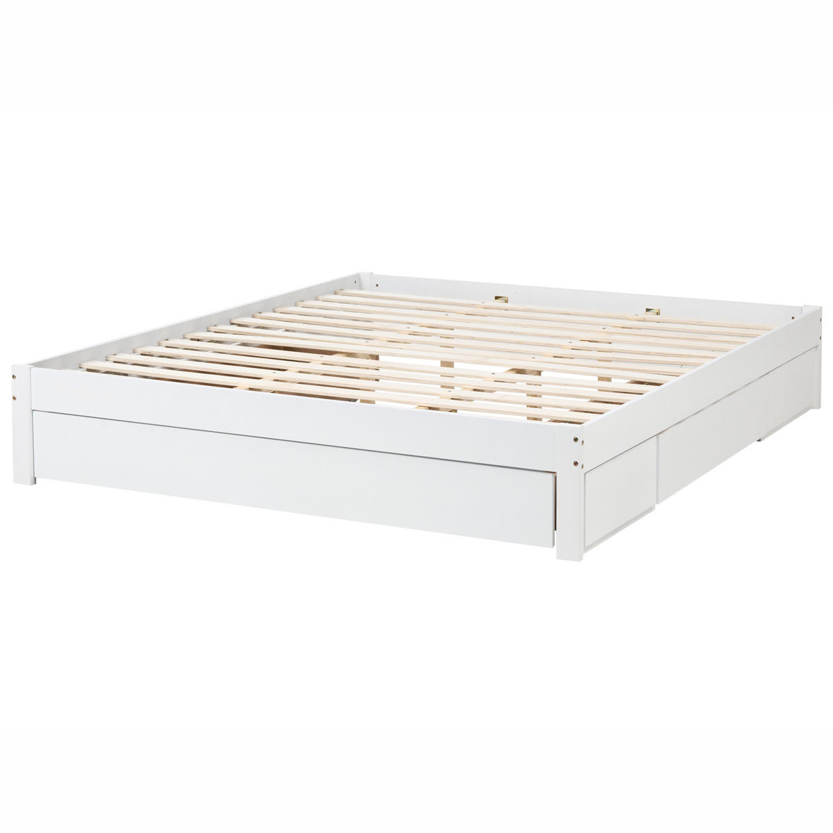 BETT 180/200 cm Dunkelbraun Giat - Dunkelbraun/Weiß, Holz (180/200cm) - Beliani