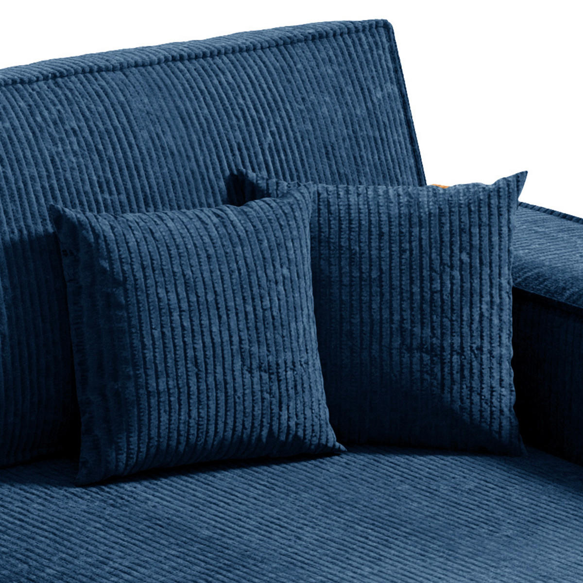 ECKSOFA Isaac 3 Sitzplätze Blau - Blau, Holz (257/148cm) - Petits-meubles