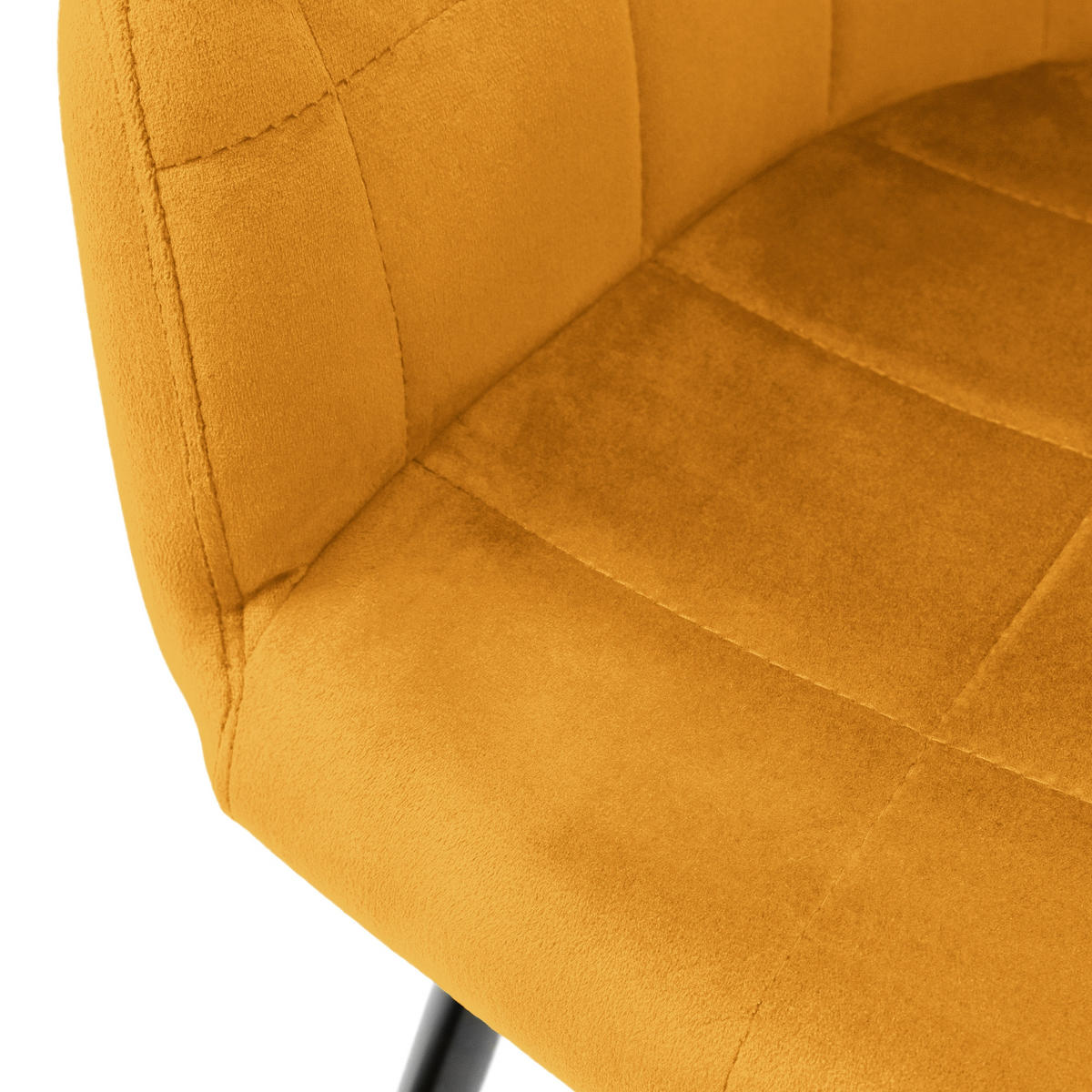 ESSZIMMERSTUHL Samt Gelb 2er Set - Gelb, Textil (60/84/58cm) - ML-DESIGN