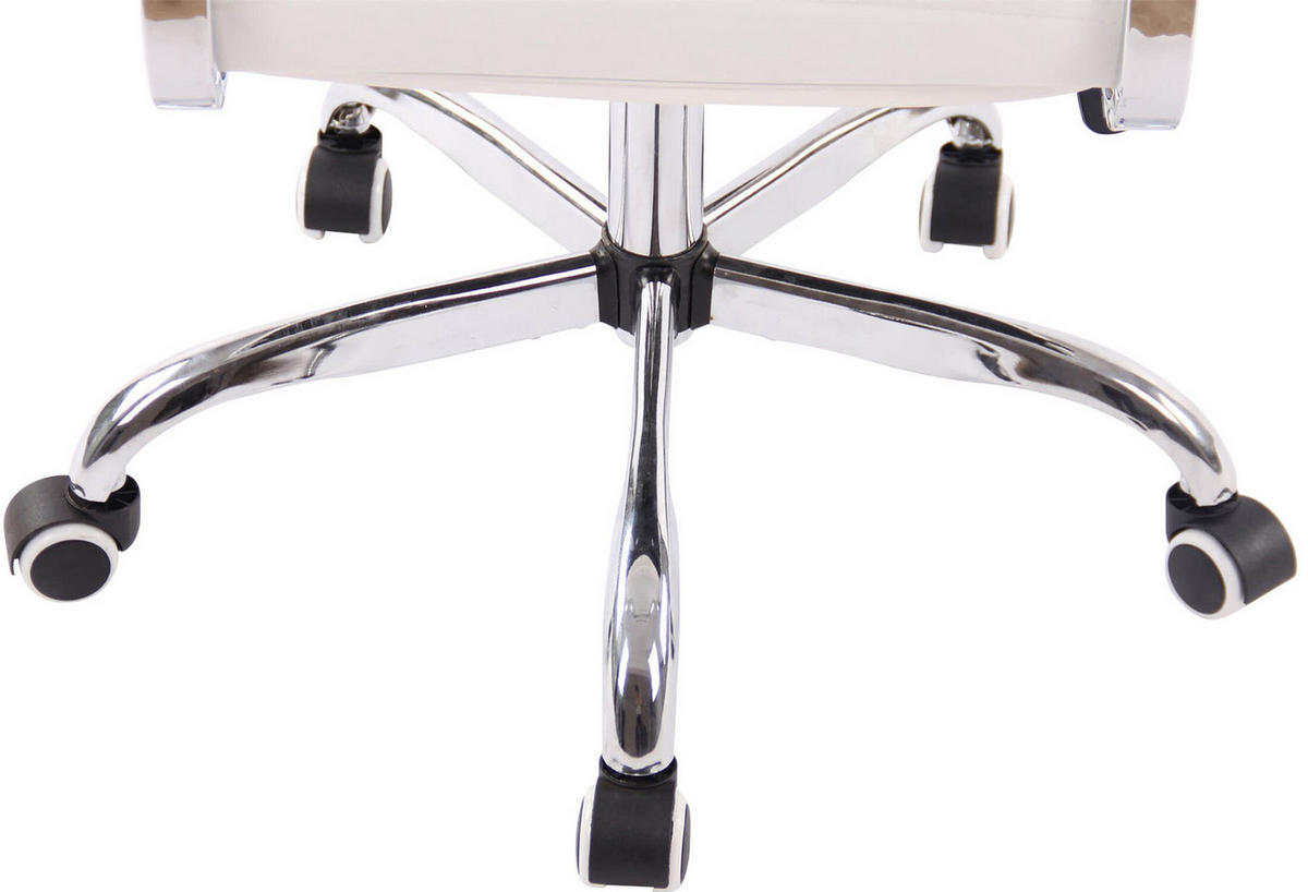 BÜROSTUHL Amadeus, Kunstleder Weiß - Weiß, Textil/Metall (51/106/63cm) - TPFLiving