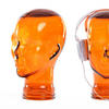 KOPFHÖRERSTÄNDER MICK Glas transparent orange - Orange, Glas (21/29/21cm) - DESIGN DELIGHTS