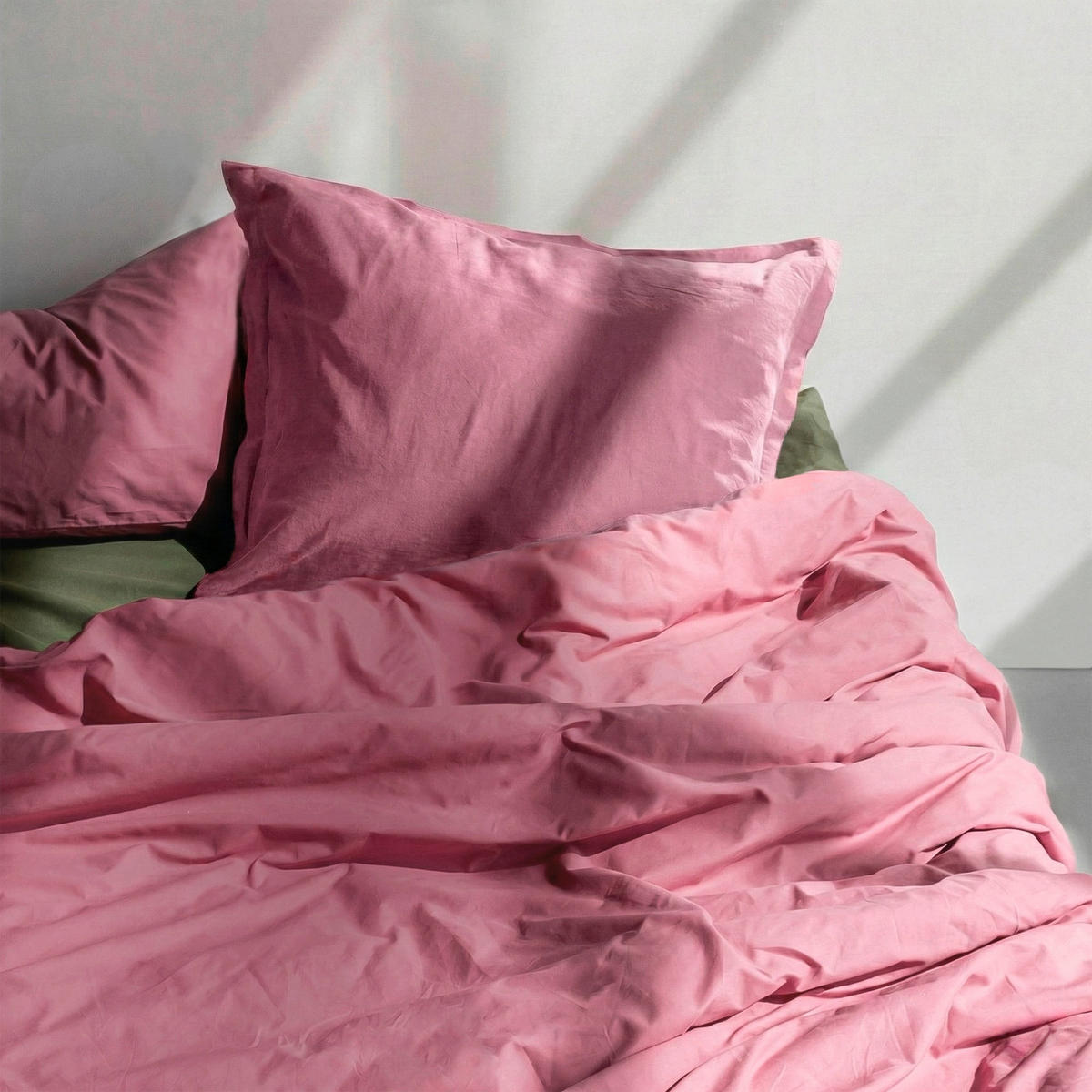 KISSENBEZUG Basic Magenta 50x75 cm (x2) - Magenta, Textil (50/75cm) - Happy Friday