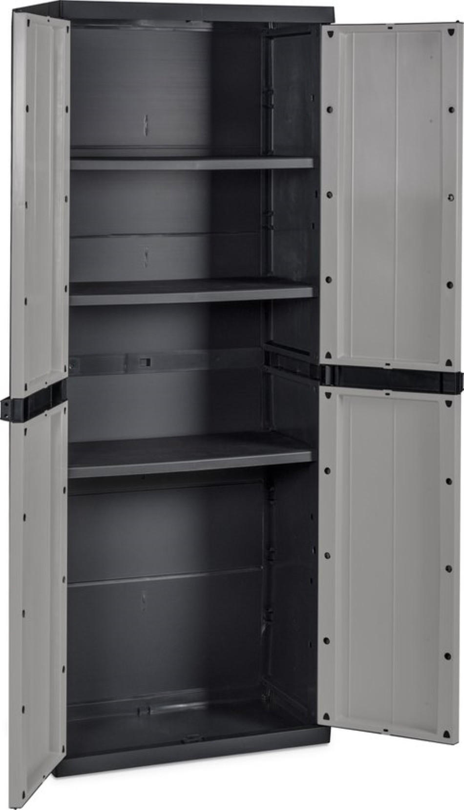 MEHRZWECKSCHRANK , S-Free, 3 Einlegeböden, 65x37x165 cm - Grau, Kunststoff (65/165/37cm)