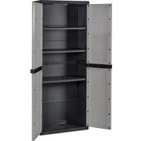 MEHRZWECKSCHRANK , S-Free, 3 Einlegeböden, 65x37x165 cm - Grau, Kunststoff (65/165/37cm)