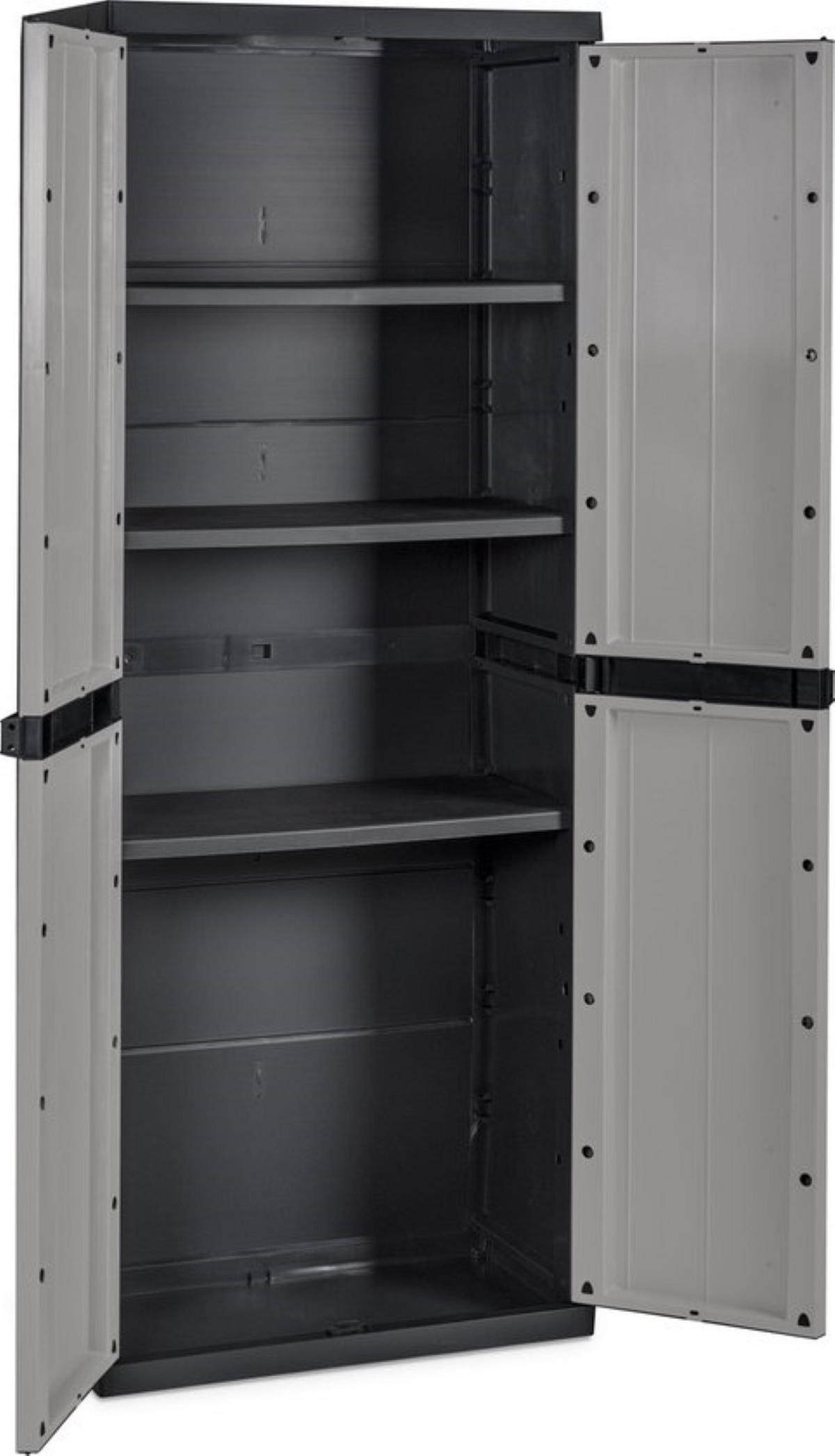 MEHRZWECKSCHRANK , S-Free, 3 Einlegeböden, 65x37x165 cm - Grau, Kunststoff (65/165/37cm)