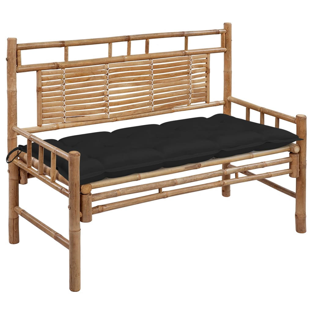 furnicato Gartenbank Schwarz 55x90x120 cm