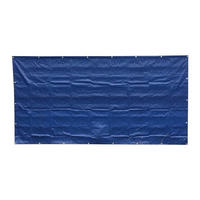 1 Stück Bauzaunplane 160g/m² blau PE 1,76m x 3,41m - Blau, Kunststoff (176/176cm) - BONI-SHOP