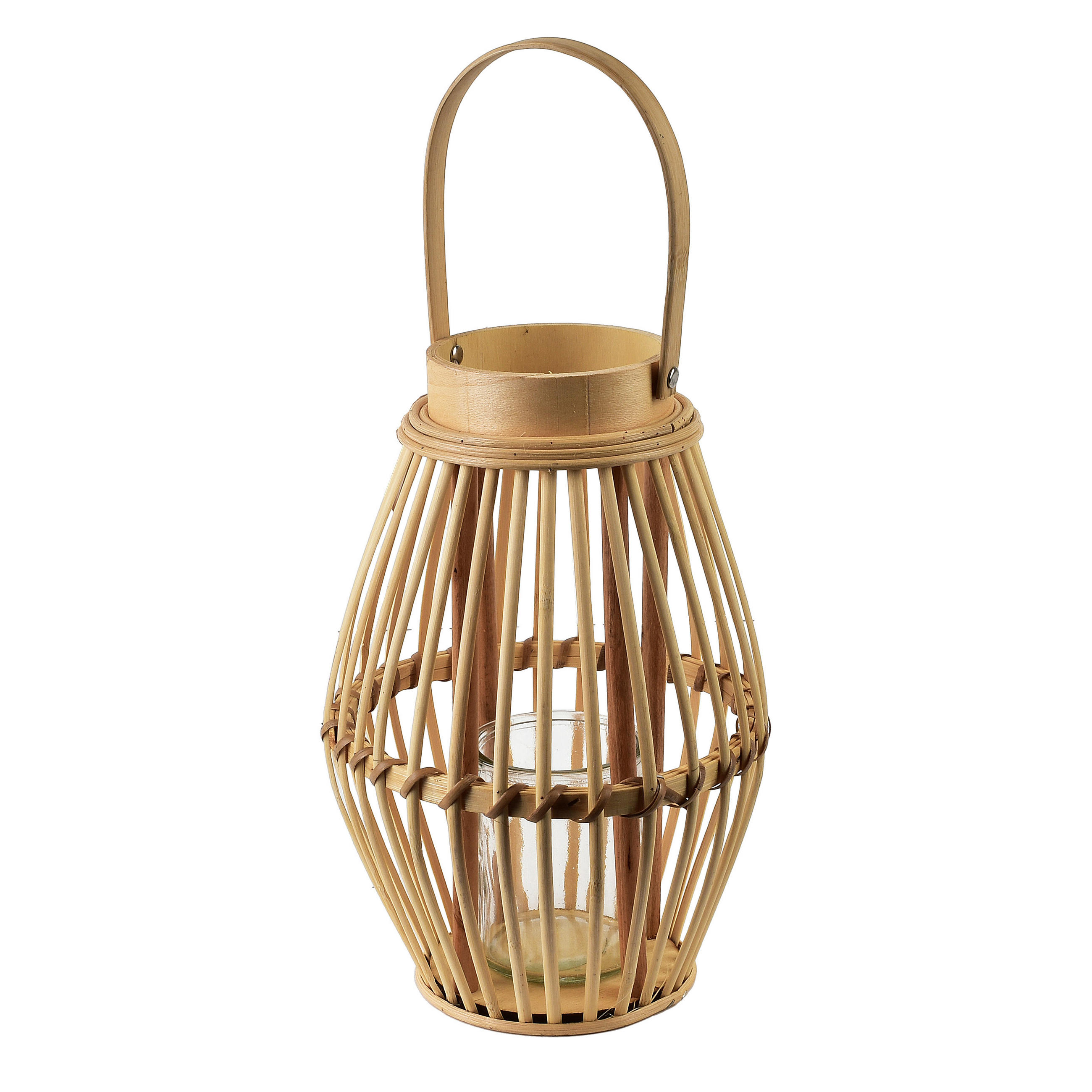 LATERNE Lucie Natural 19xh28cm Weidengeflecht Natur - Naturfarben, Naturmaterialen (19/28/19cm) - Mondex
