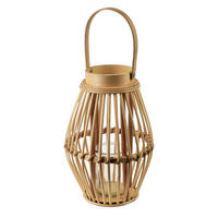 LATERNE Lucie Natural 19xh28cm Weidengeflecht Natur - Naturfarben, Naturmaterialen (19/28/19cm) - Mondex