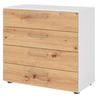 SCHUBLADENSCHRANK - 4 Schübe 42/80/74,8 cm in Weiß/Wildeiche - Wildeiche/Weiß, Holzwerkstoff (80/74.8/42cm) - bümö